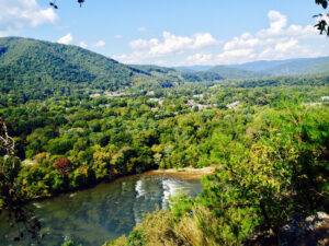 French Broad River Valley, from Lover's Leap on AT above Hot Springs