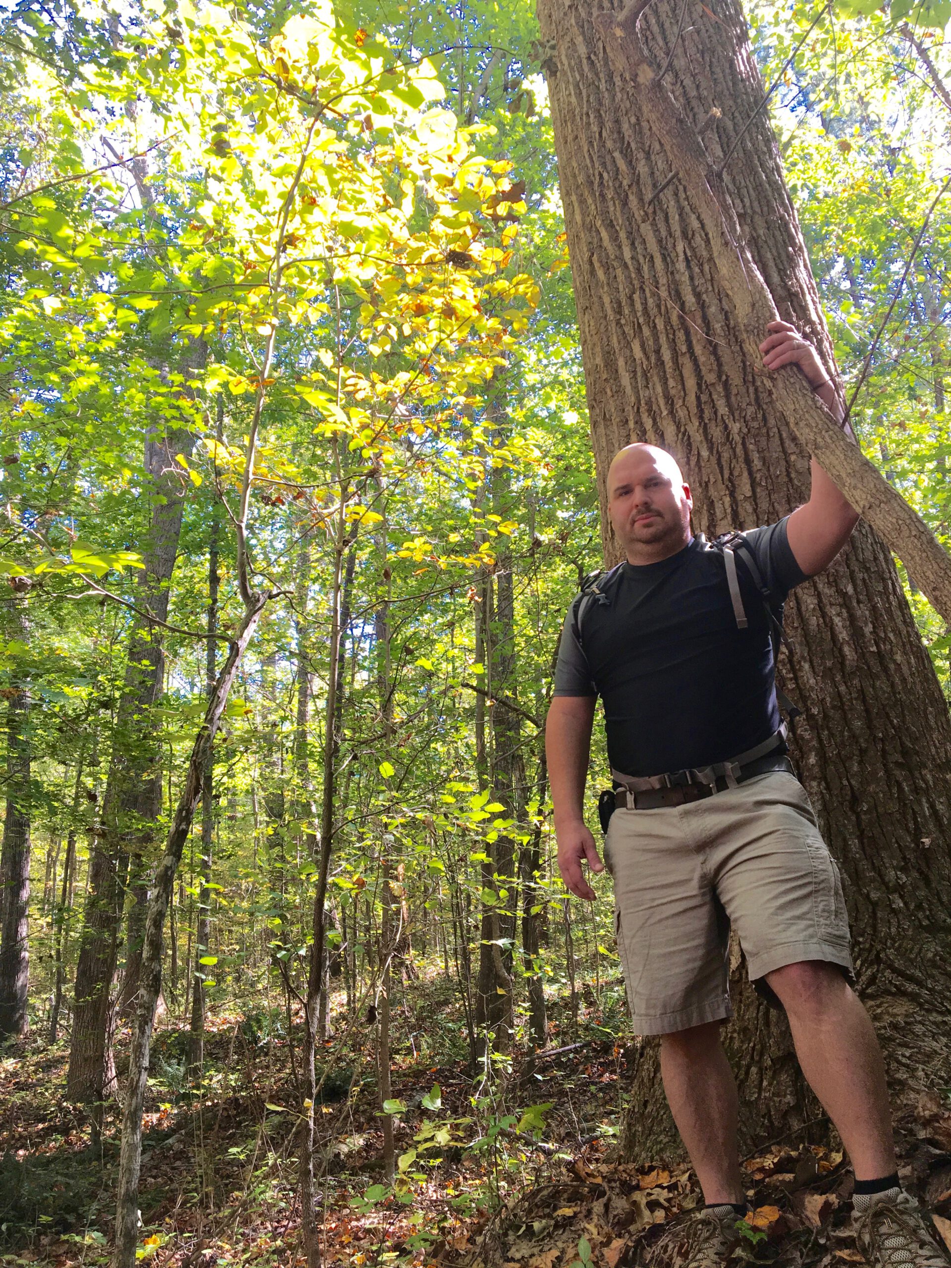 Damien Fernandez, hiking this past weekend at Horton Grove Nature Preserve