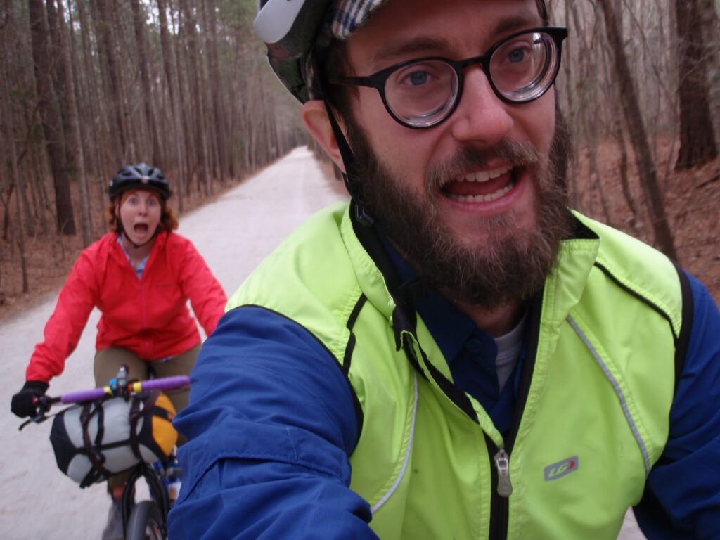 Tom - Bike camping with Pam Andrae American Tobacco Trail, Durham NC 2015
